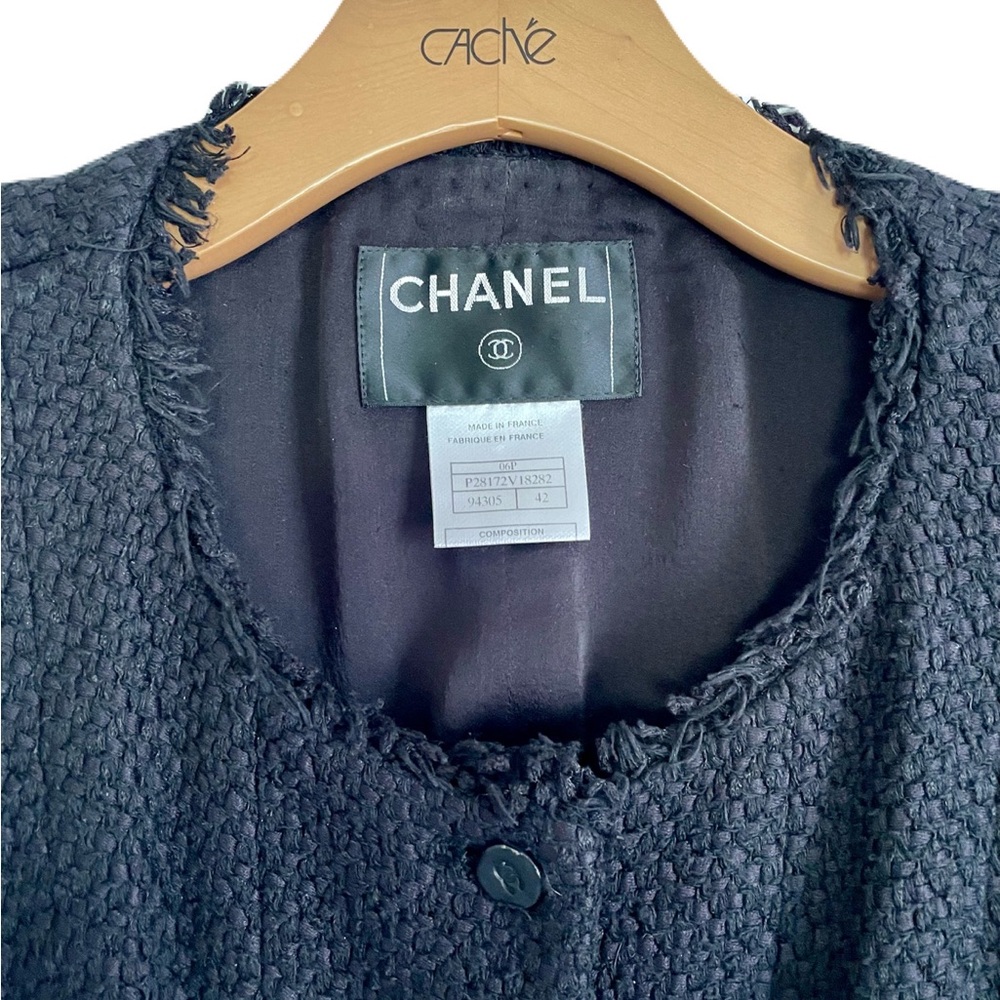 Chanel Vintage Black Tweed Jacket